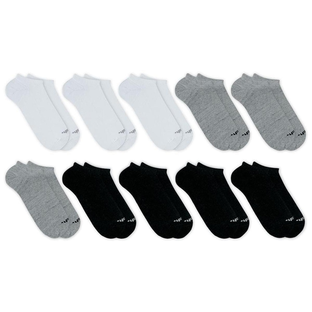 Kit Meia Invisível Mash 10 Pares Algodão Sem Cano Esportiva
