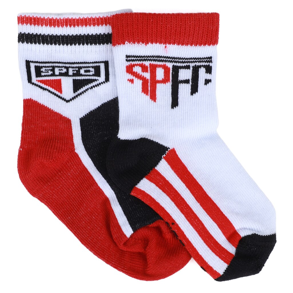 Kit Meia São Paulo Infantil Rikam c/ 2 Pares