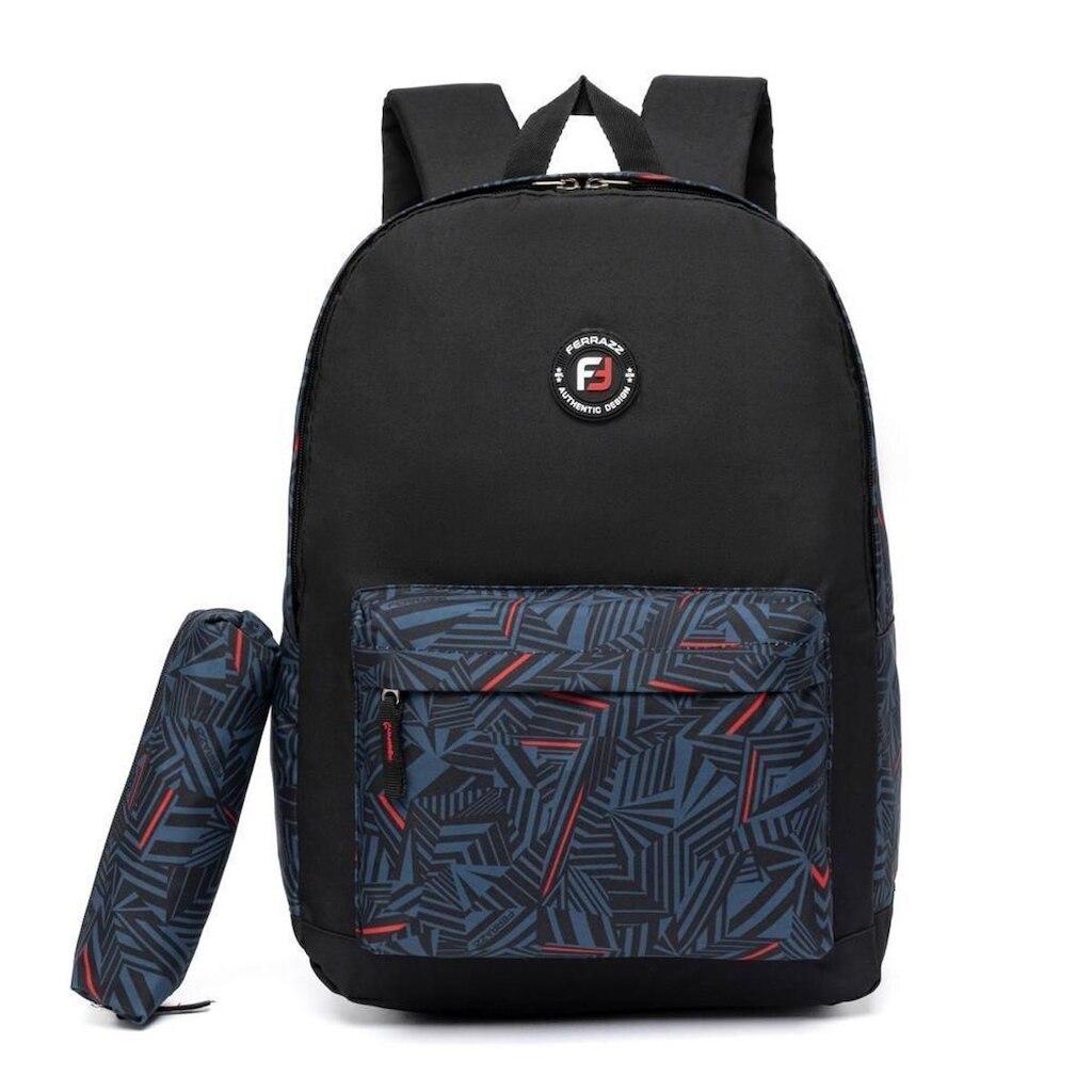 Kit Mochila Estojo Ferrazzi Casual Estampa Masculina