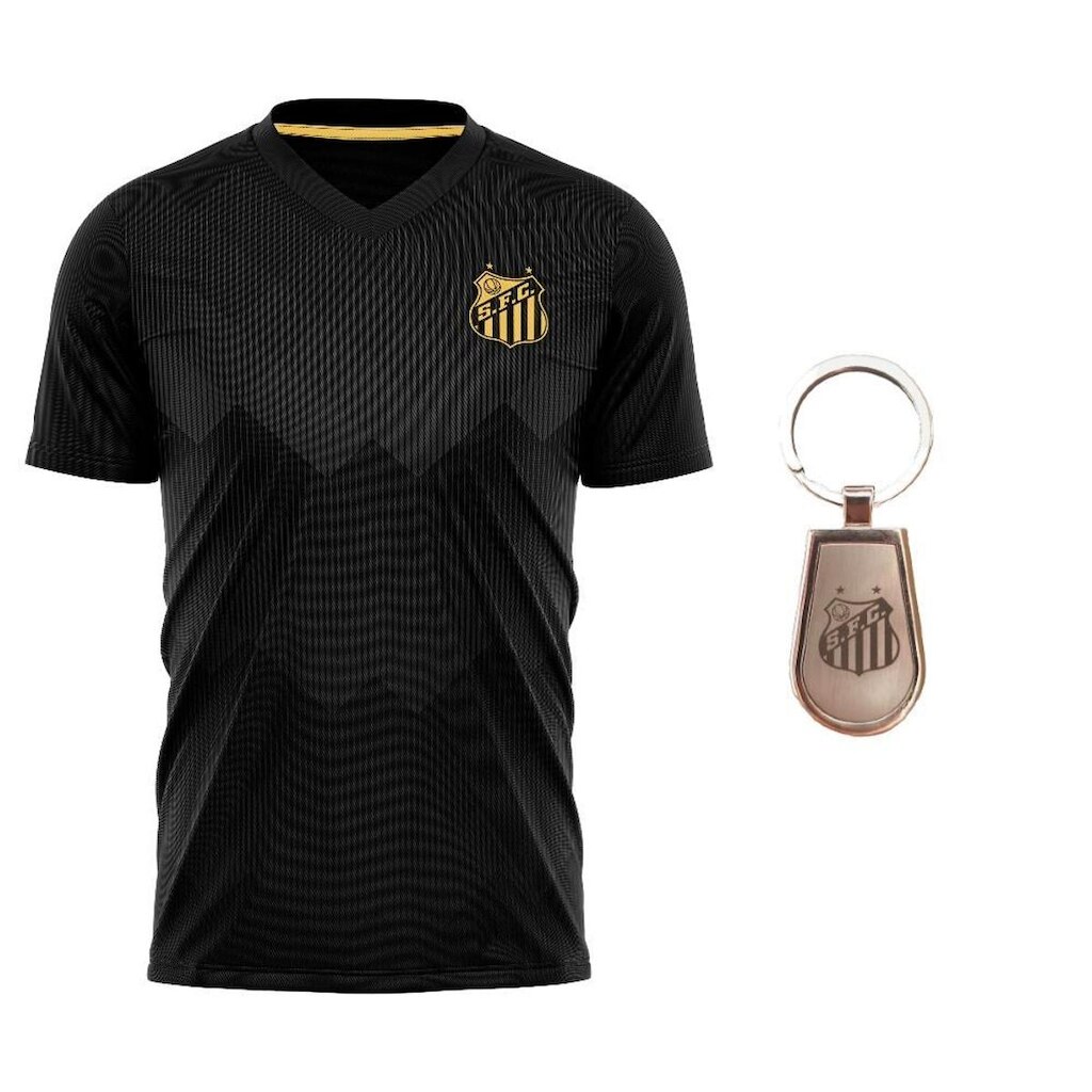 Kit Santos Oficial - Camisa Parrot Gold + Chaveiro - Masculino