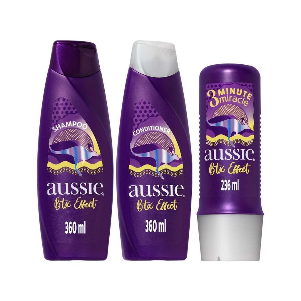 Kit Shampoo e Condicionador Aussie Btx Effect Óleo De Jojoba 360ml + Aussie 3 Minutos Milagrosos