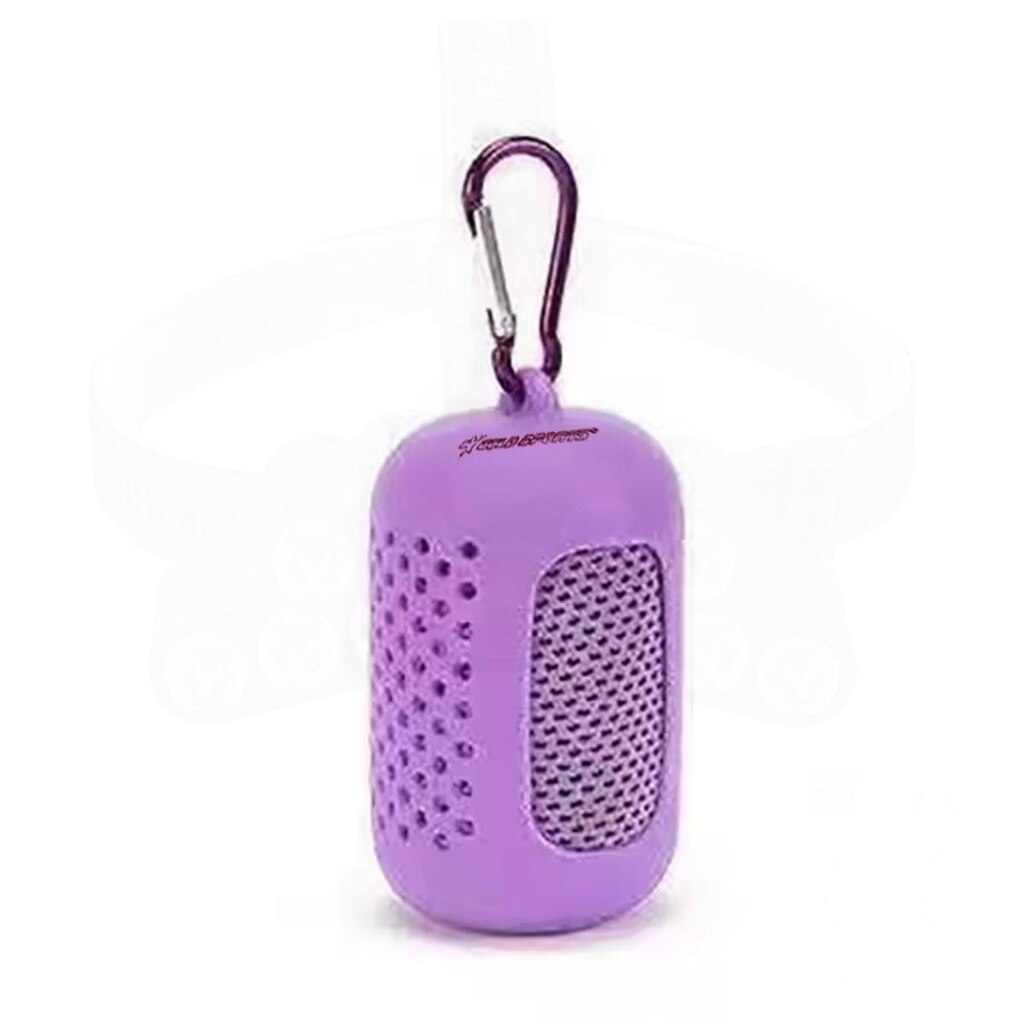 Kit Toalha de Microfibra Gold Sports Com Capa de Silicone e Mosquetão Ice Cool - 30x88 cms