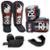 Kit Treino Muaythai Rhino com Luva + Caneleira + Bandagem + Bucal - Preto