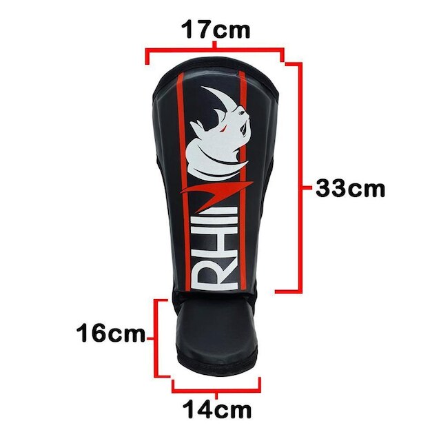 Kit Treino Muaythai Rhino com Luva + Caneleira + Bandagem + Bucal