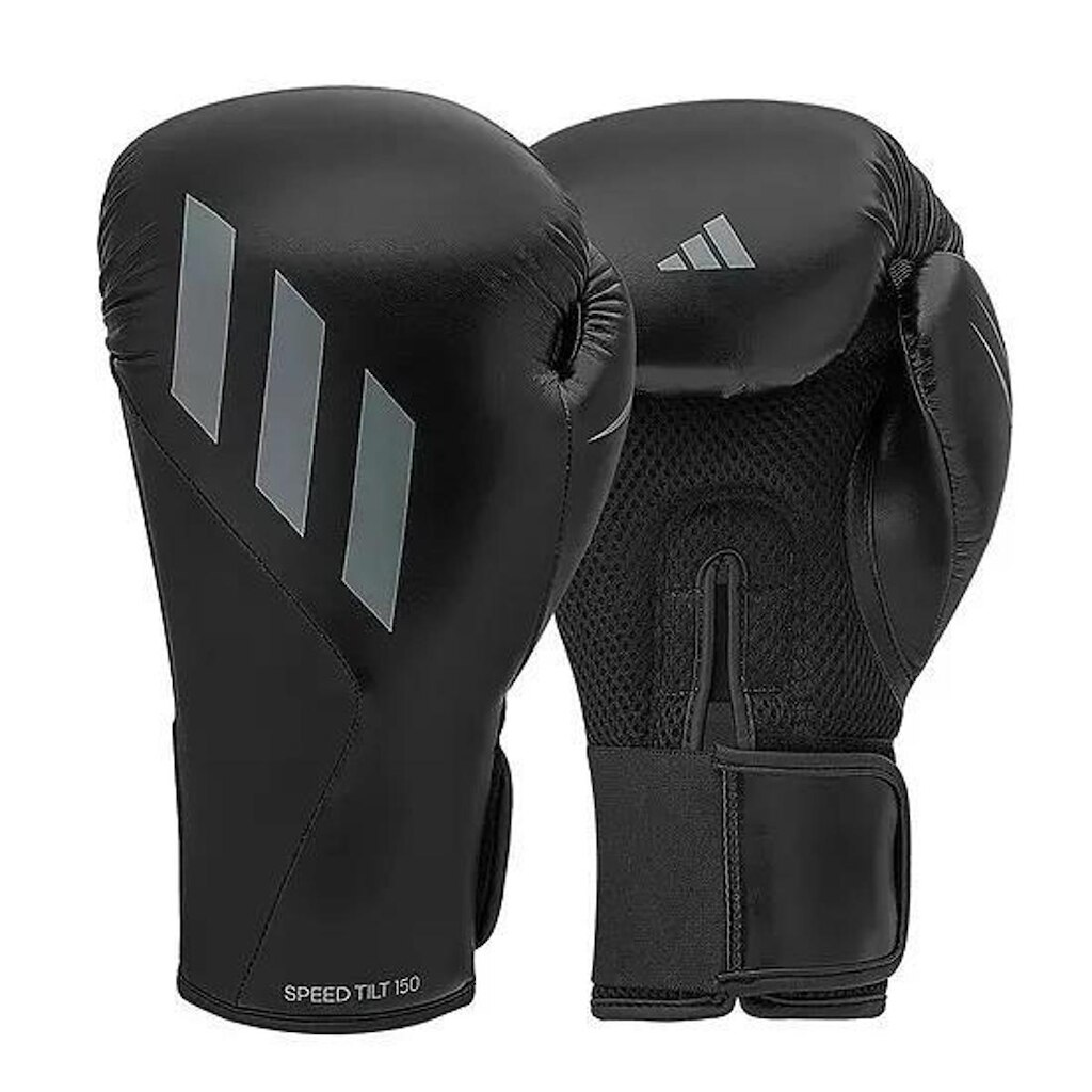 Luva de Boxe adidas em PU Speed TILT 150 Preto e Cinza NL