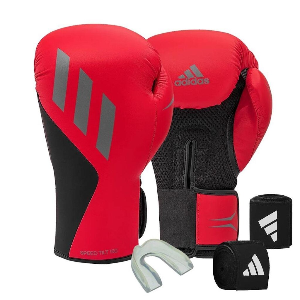 Luva de Boxe adidas Speed TILT 150 e Bandagem 2,55m e Bucal Simples
