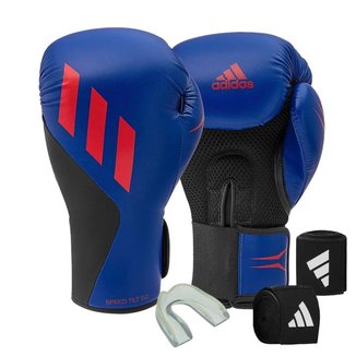 Luva de Boxe adidas Speed TILT 150 e Bandagem 2,55m e Bucal Simples