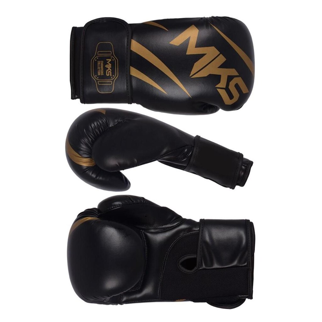 Luva de Boxe MKS Champions V3 Preto/Dourada