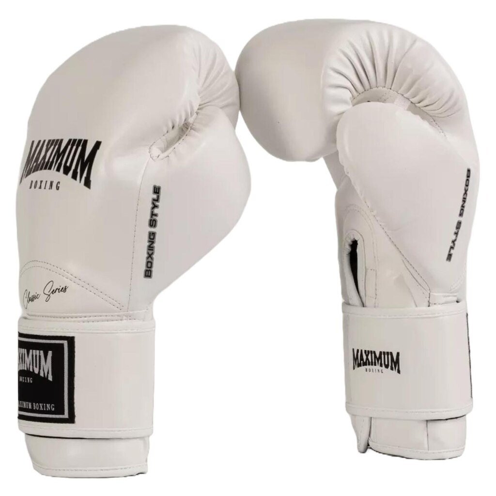 Luva de Boxe Muay Thai Maximum New Classic White