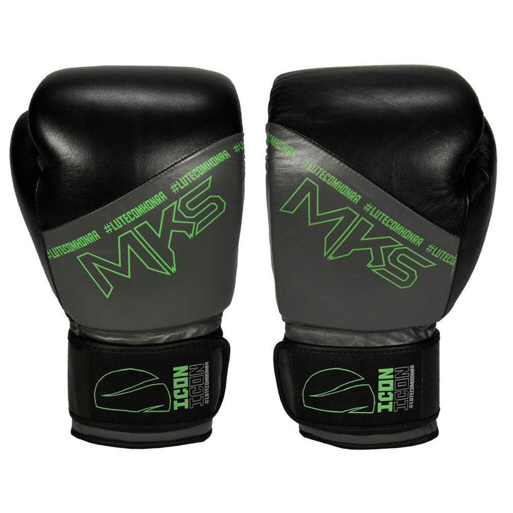 Luva de Boxe Muay Thai Profissional Couro MKS Icon