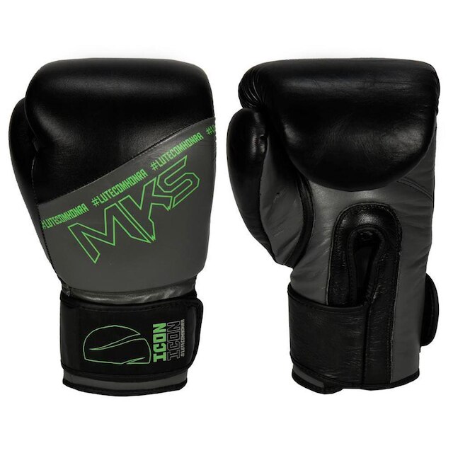 Luva de Boxe Muay Thai Profissional Couro MKS Icon