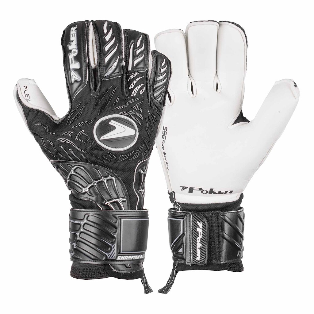 Luva de Goleiro Campo Profissional Poker Champion 8 Extended