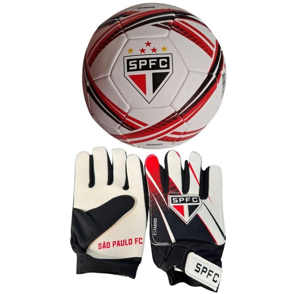 Luva De Goleiro Infantil DRB + Bola São Paulo