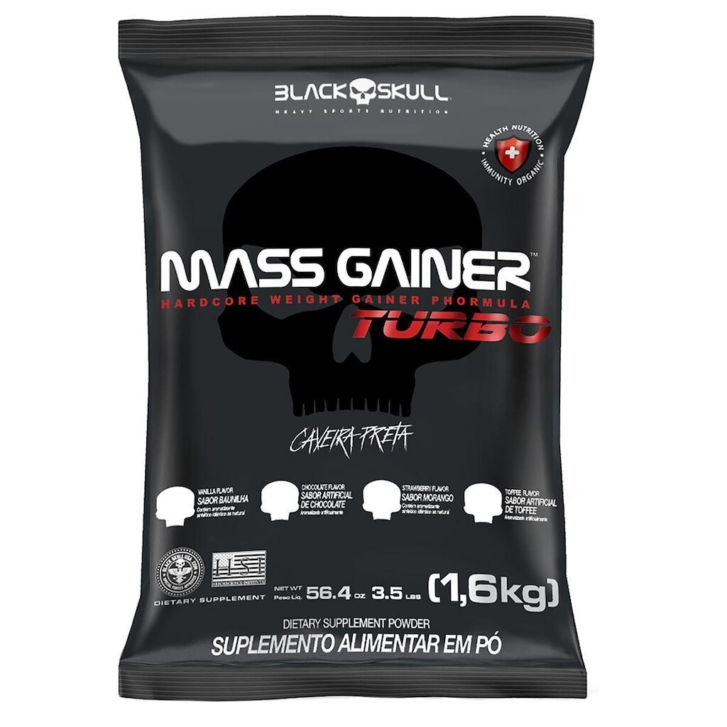 Mass Gainer Turbo Refil - 1,6Kg - Black Skull