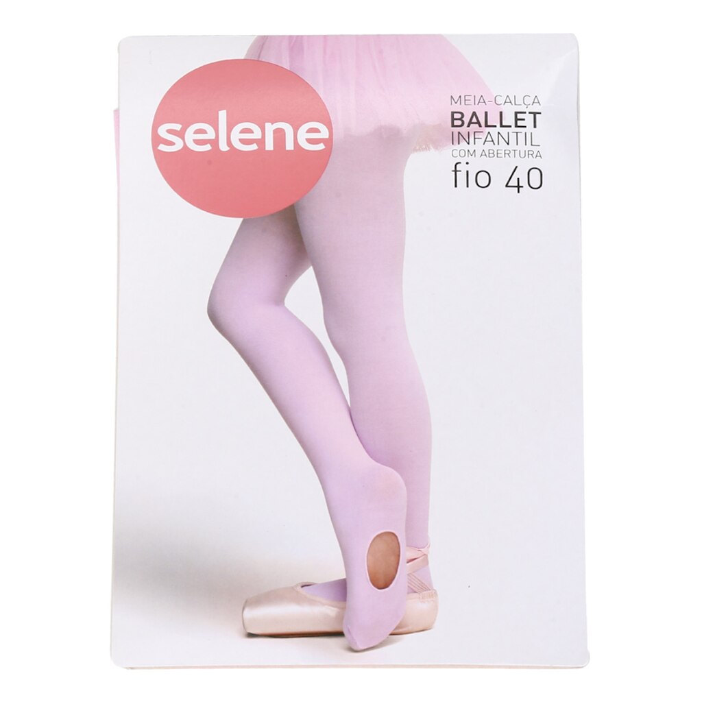 Meia Calça Infantil Selene Ballet Fio 40 Com Abertura Feminina