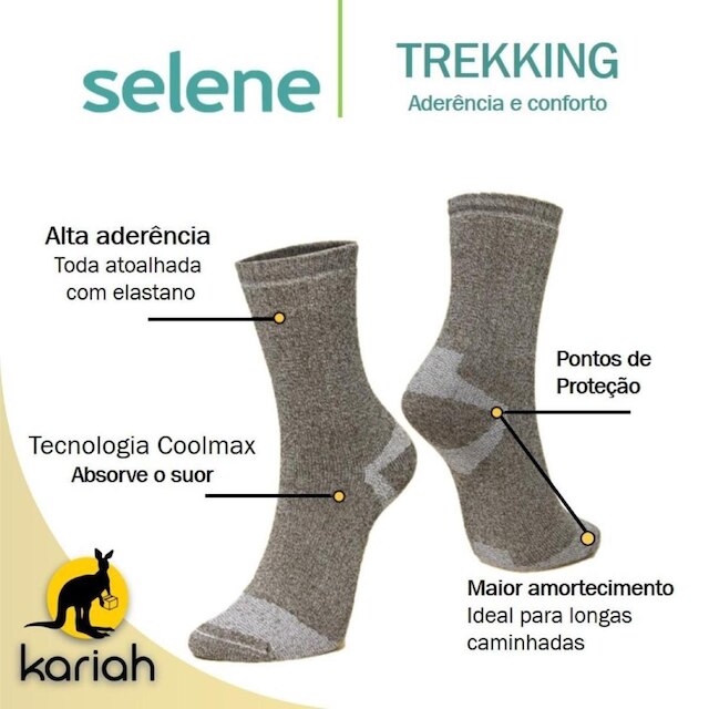 Meia Trekking Coolmax Cano Longo Selene 4025