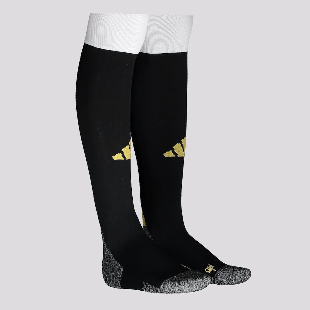 Meião Adidas Adisock 24 Preto e Dourado