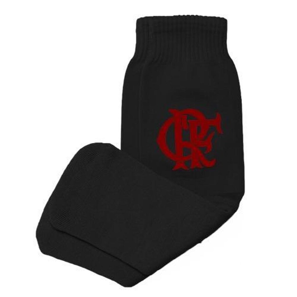 Meião Infantil Flamengo Preto Campo Oficial