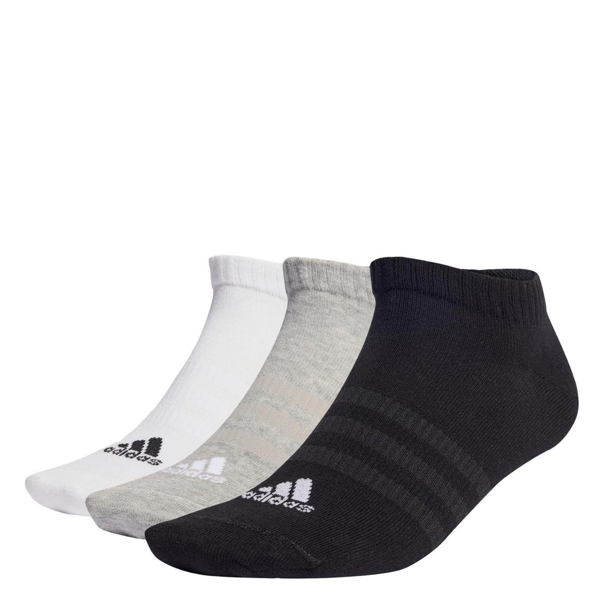 Meias Finas E Leves Sportswear Low-Cut 3 Pares-Preto Adidas Menor preço em Meias Finas E Leves Sportswear Low-Cut 3 Pares-Preto Adidas