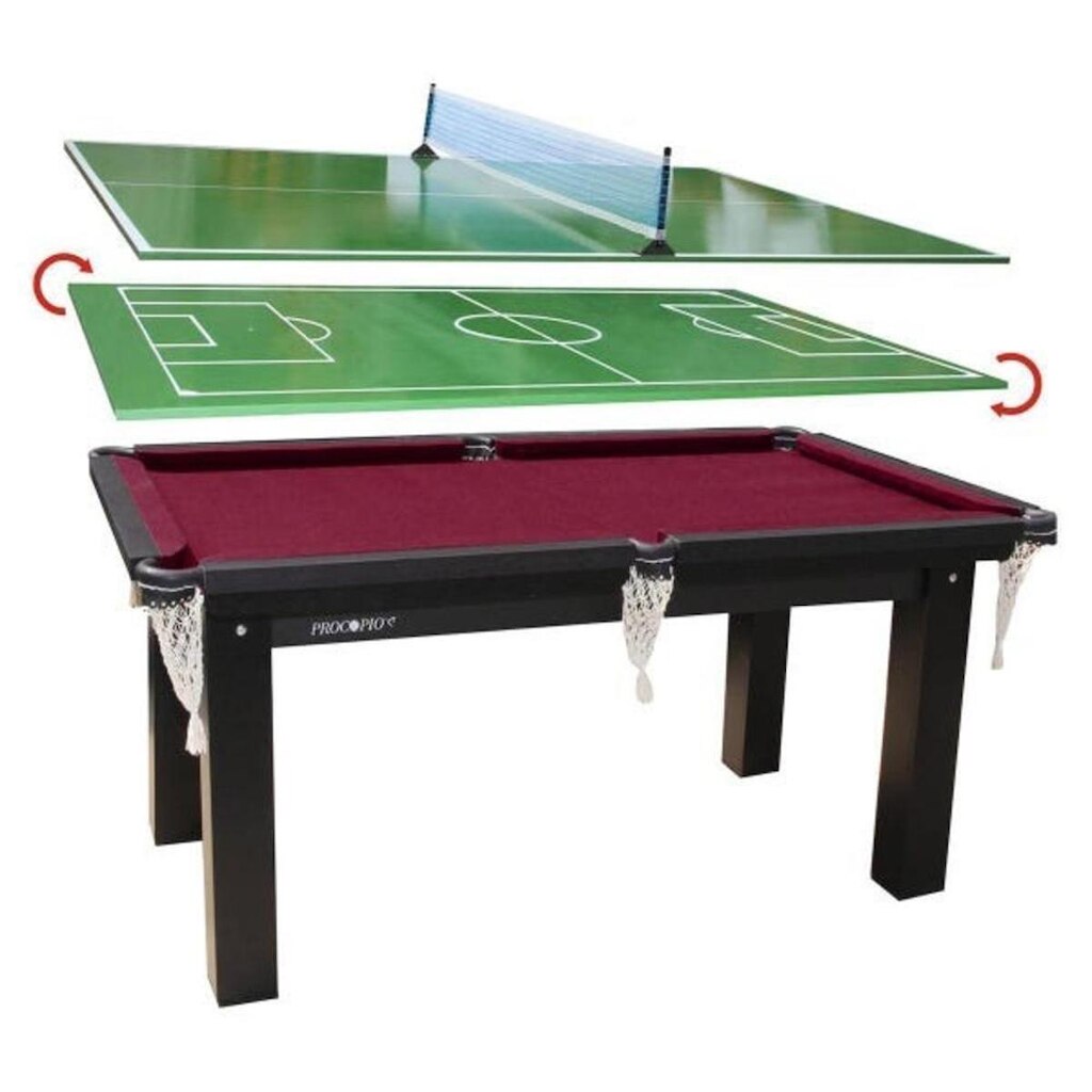 Mesa Sinuca Bilhar,Futebol Botao,Ping Pong 1.85 x 1.07 T Vinho