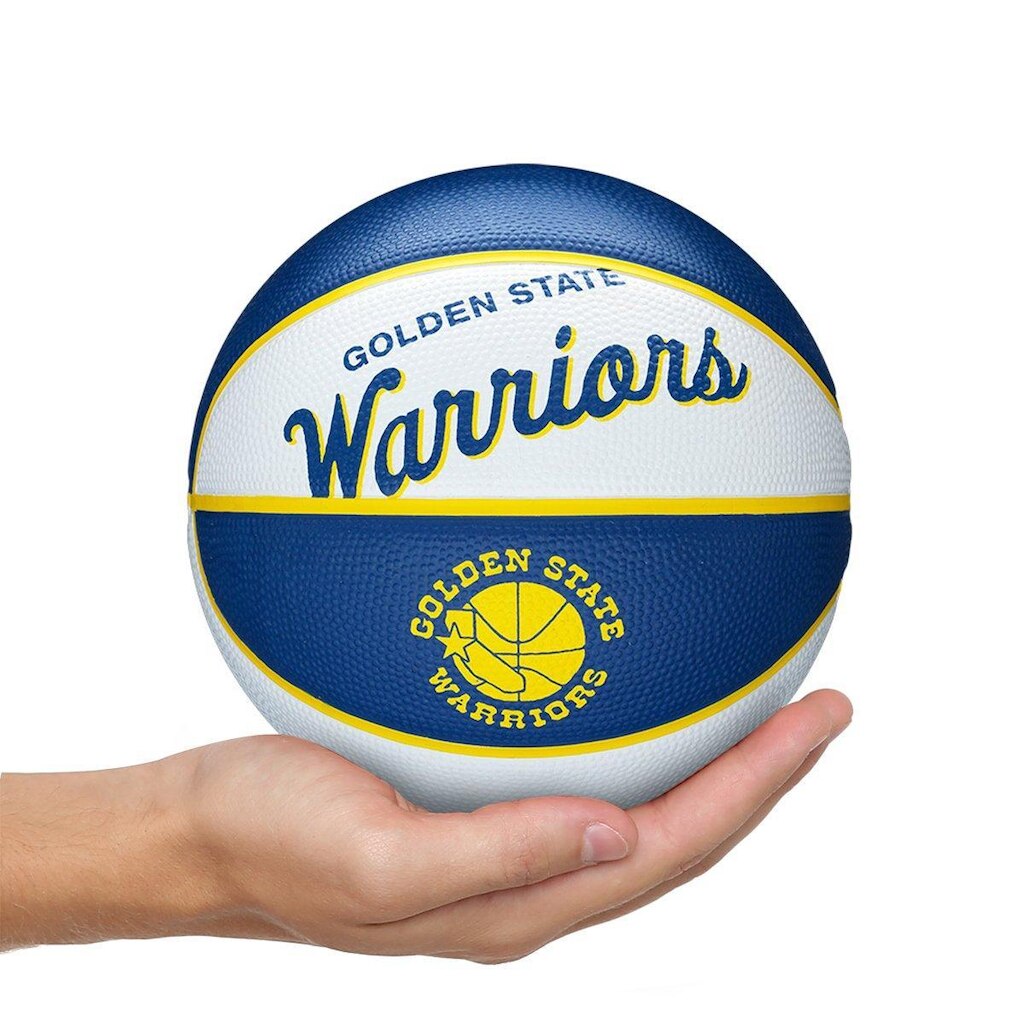 Mini Bola de Basquete NBA Retrô Golden State Warriors Wilson #3