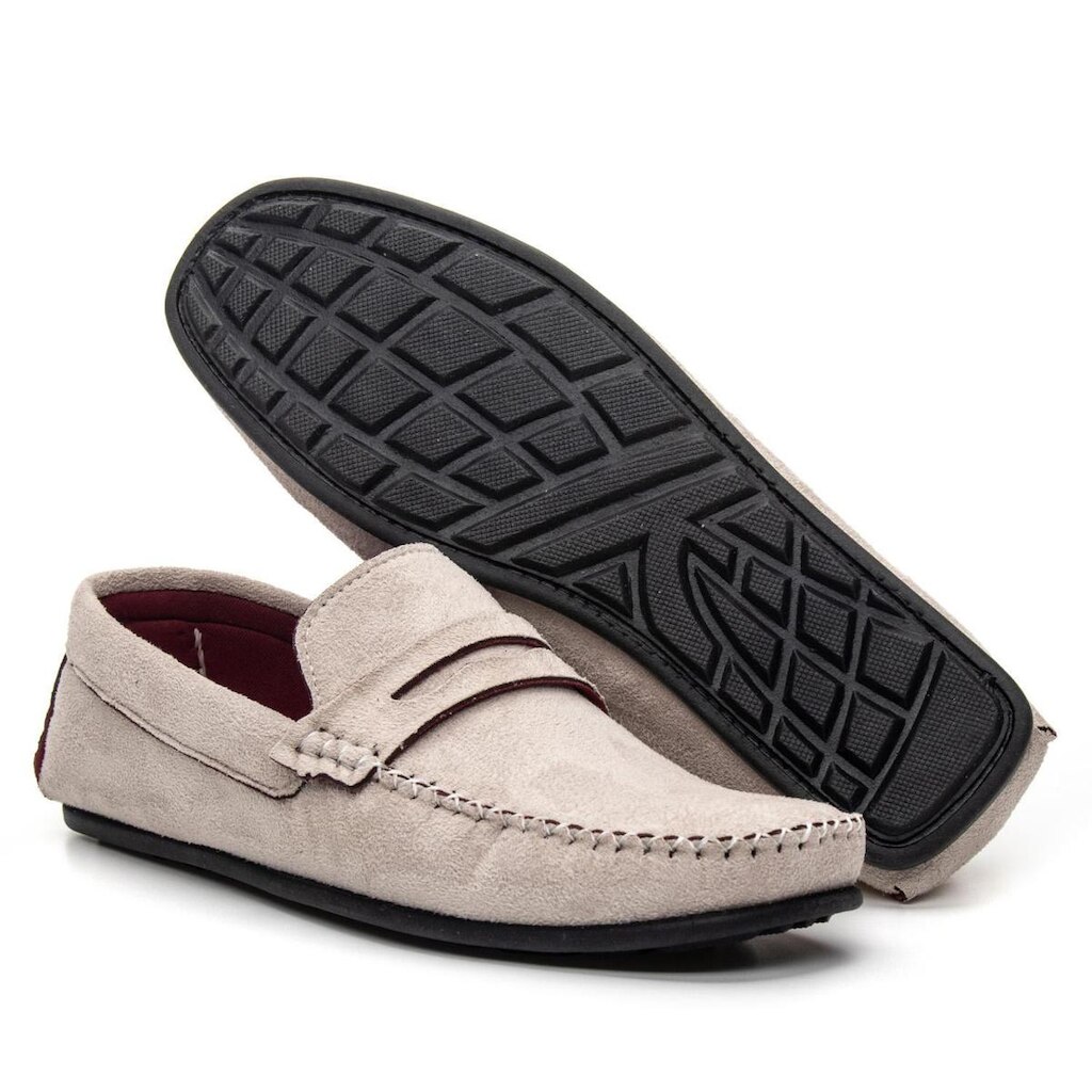 Mocassim Estilo Drive Masculino Em Camurça Casual