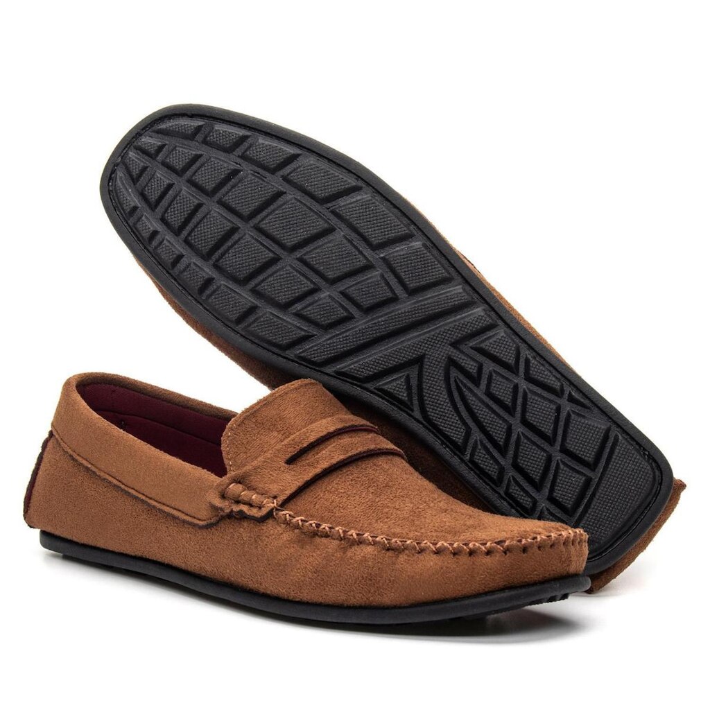 Mocassim Estilo Drive Masculino Em Camurça Casual
