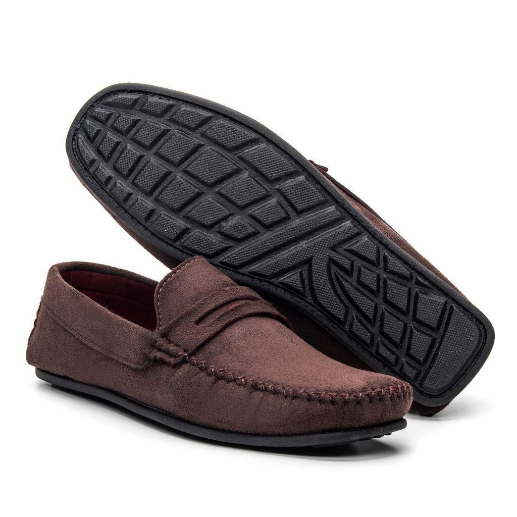Mocassim Estilo Drive Masculino Em Camurça Casual