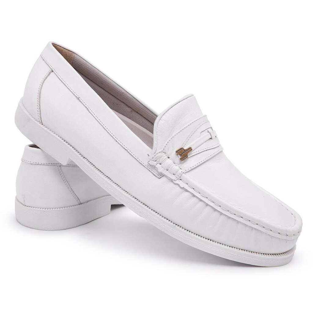 Mocassim Masculino 1018 Elegante em Couro Solado Borracha