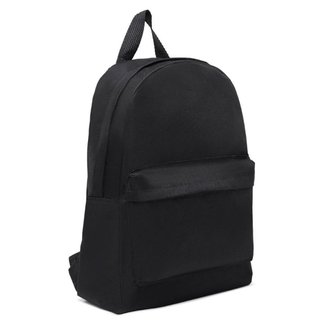 Mochila Basica Escolar Passeio Lisa Ziper Com Bolso Externo Alça Regulavel