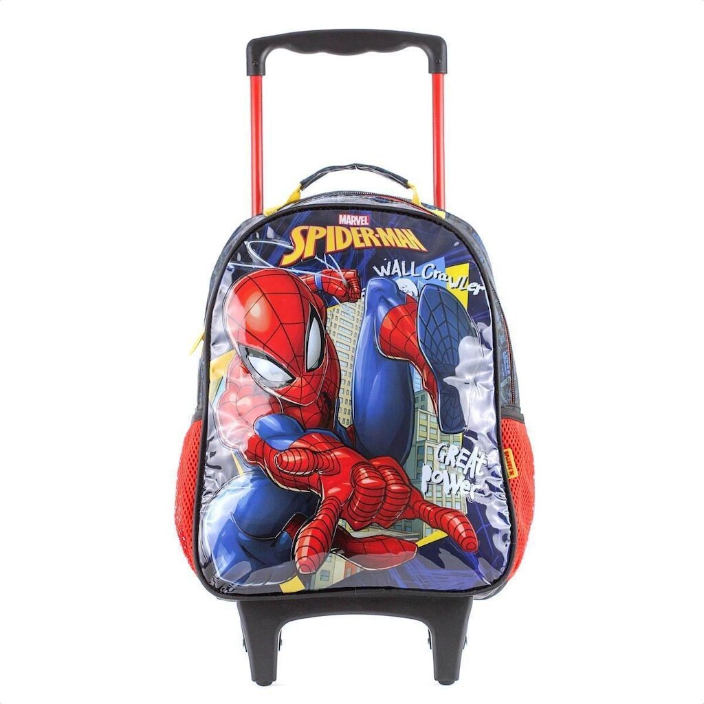Mochila Com Rodas Escolar Xeryus 14 SpiderMan 13341 Preto e Azul - Infantil