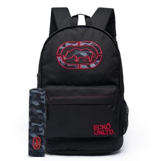 Mochila Ecko Casual Reforçada Faculdade Resistente Dia a Dia 17 L - Estampado