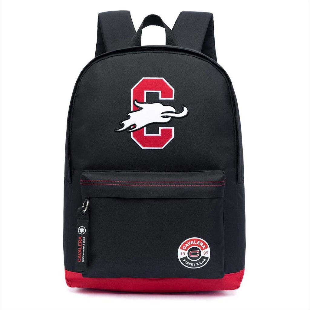 Mochila Escolar Espaçosa Preta Moderna Casual Resistente