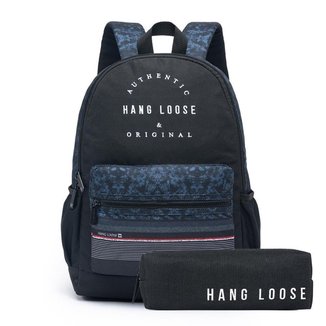Mochila Hang Loose + Estojo Hang Loose Kekoa Resistente Espaçosa 19 Litros