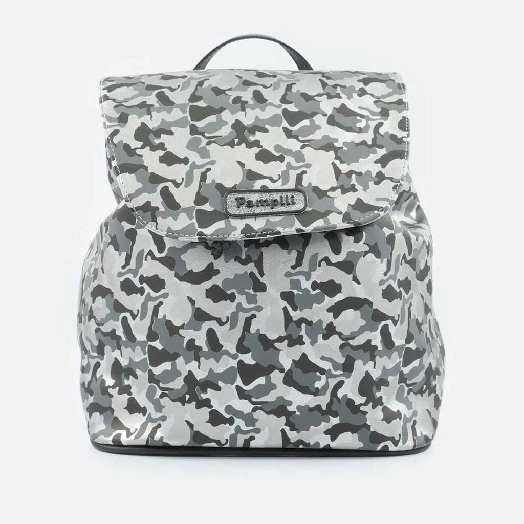 Mochila Infantil Pampili Camuflada Prata E Preta 600.846