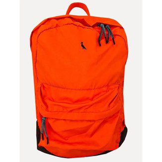 Mochila Reserva Nylon Dobrável Pocket Preta/Laranja