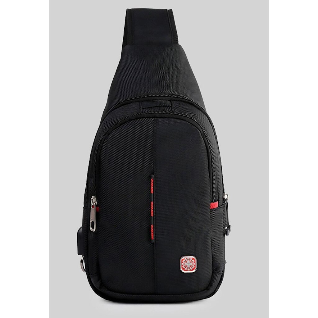 Mochila Transversal CrossWave USB Masculina