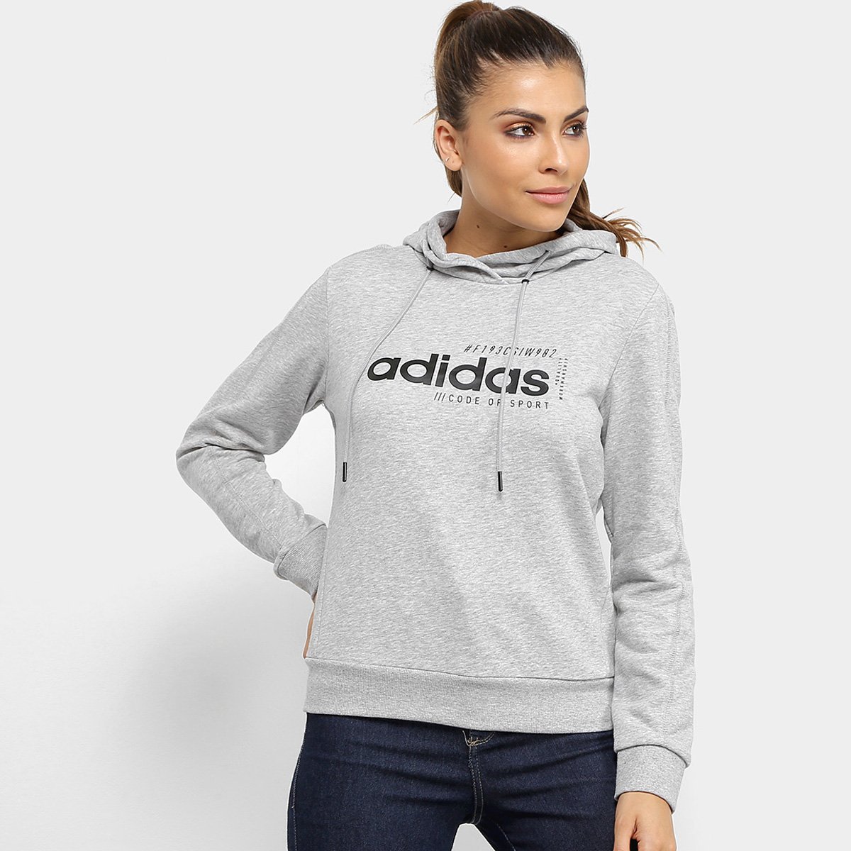 moletom feminino adidas cinza