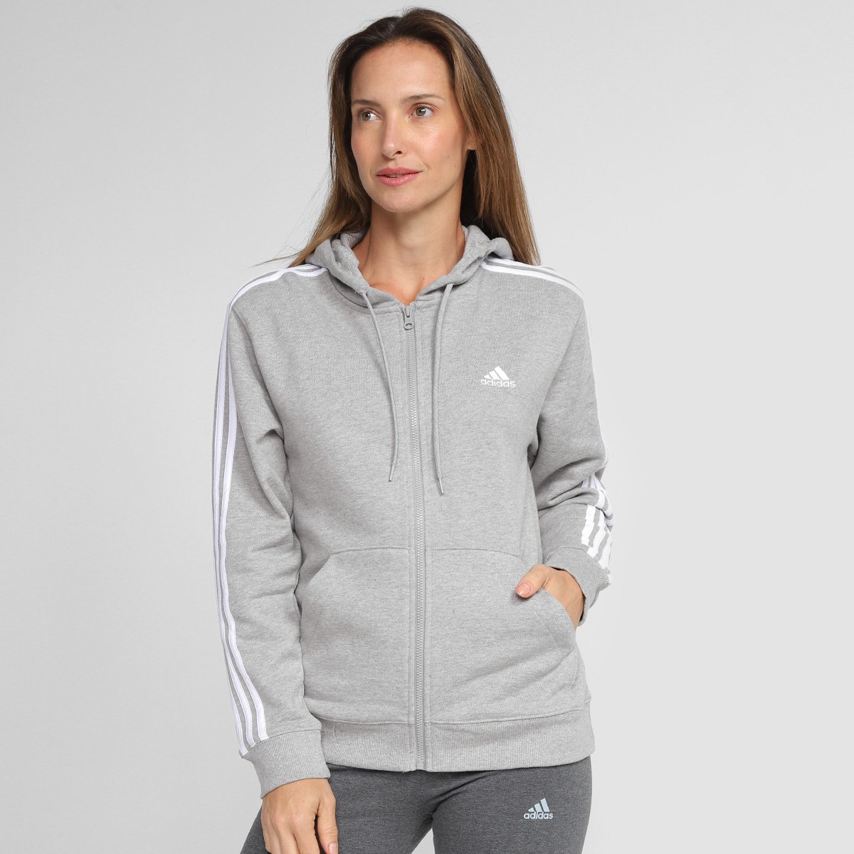 Moletom Feminino Moletom Adidas Sem Touca Moletom Adidas