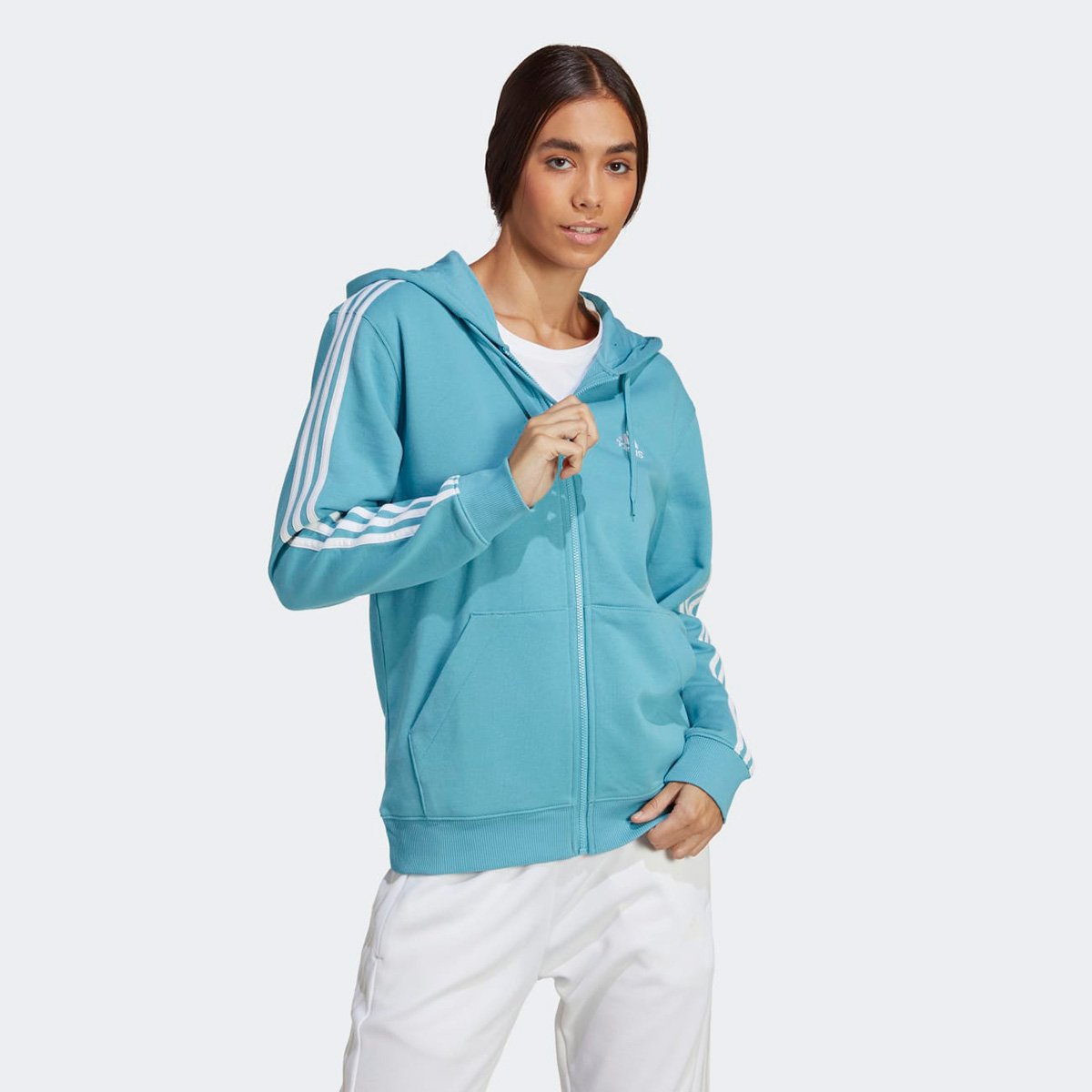 Moletom Adidas Top Listras Com Capuz Feminino - Main Image