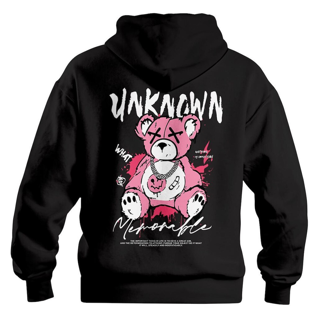 Moletom Canguru Ursinho Unknown Blusa De Frio C/ Capuz