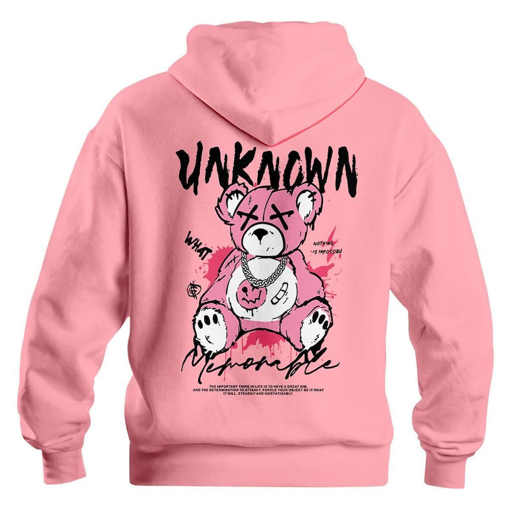 Moletom Canguru Ursinho Unknown Blusa De Frio C/ Capuz