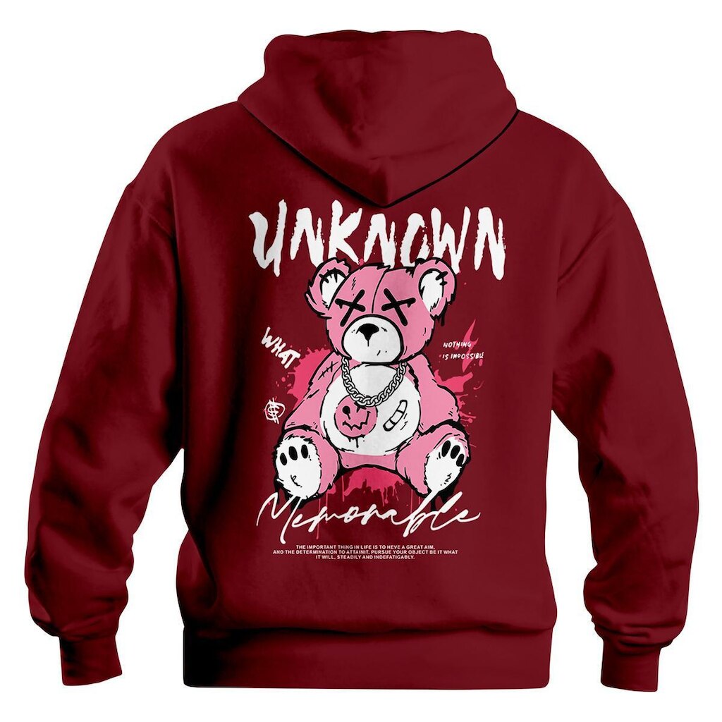 Moletom Canguru Ursinho Unknown Blusa De Frio C/ Capuz