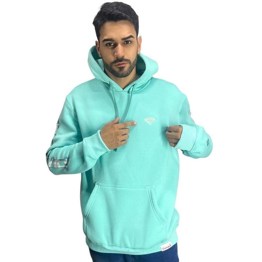 Moletom Diamond Chrome Hoodi Blue