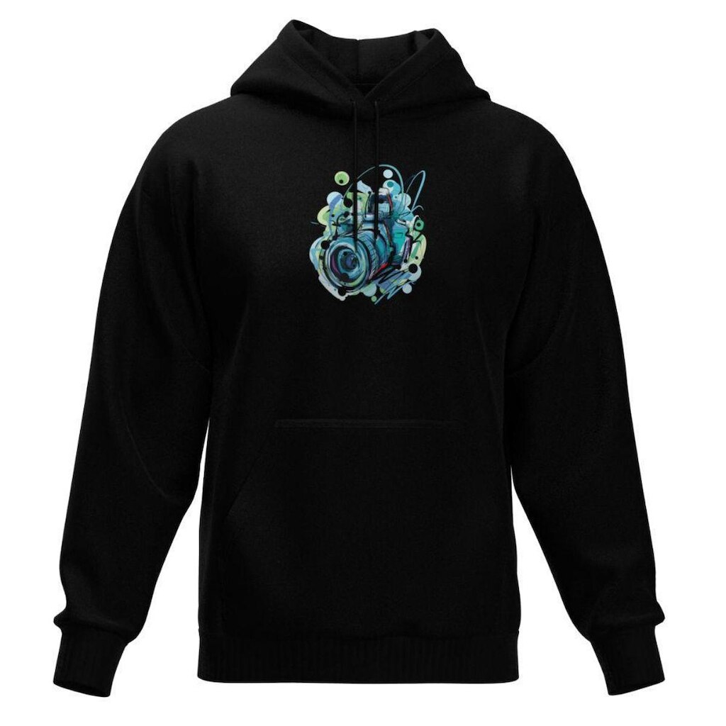 Moletom Estampado Com Capuz Blusa De Frio Fechada Bolso Canguru