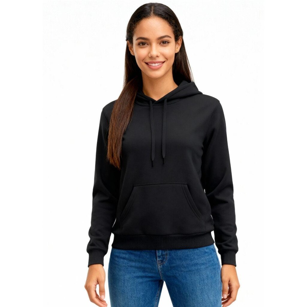 Moletom Feminino Liso Abrigo Blusa Moleton Casaco com Capuz