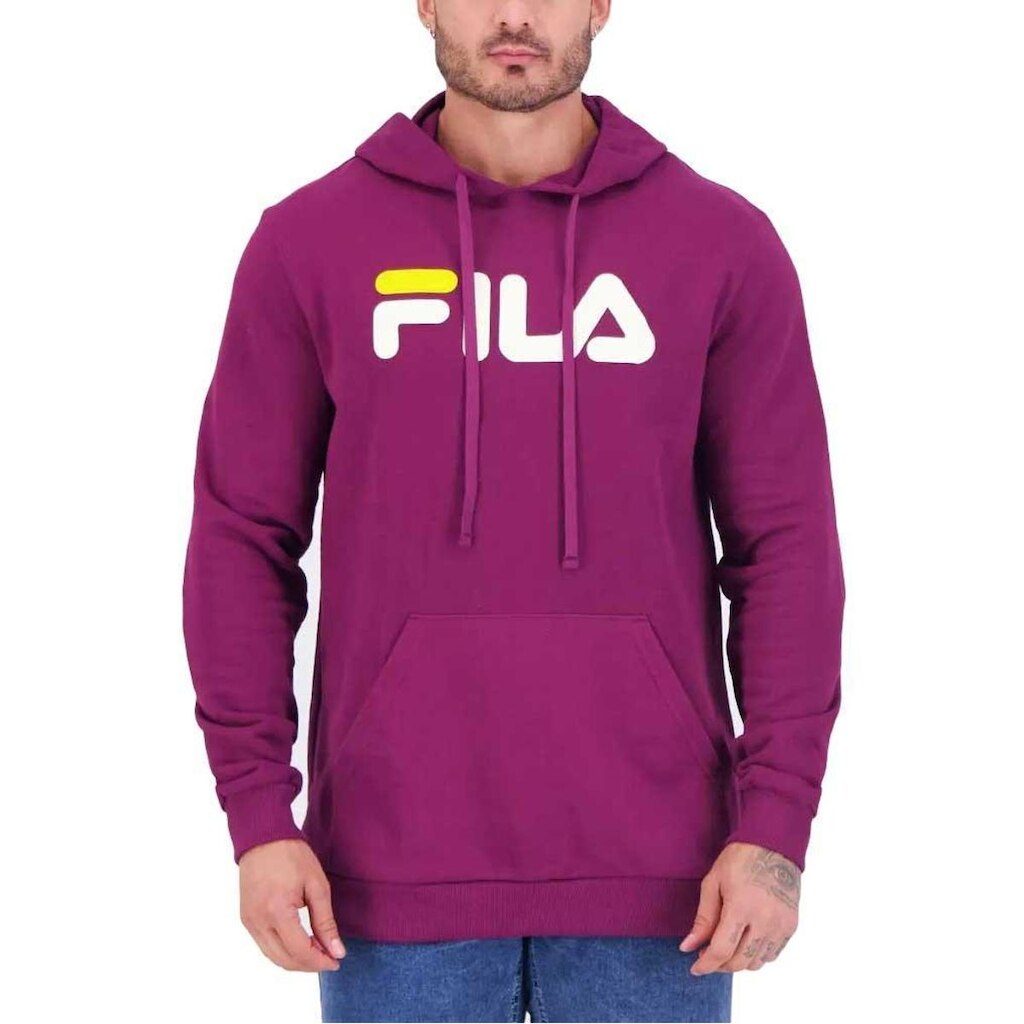 Moletom Fila Canguru Comfort Letter Bordô