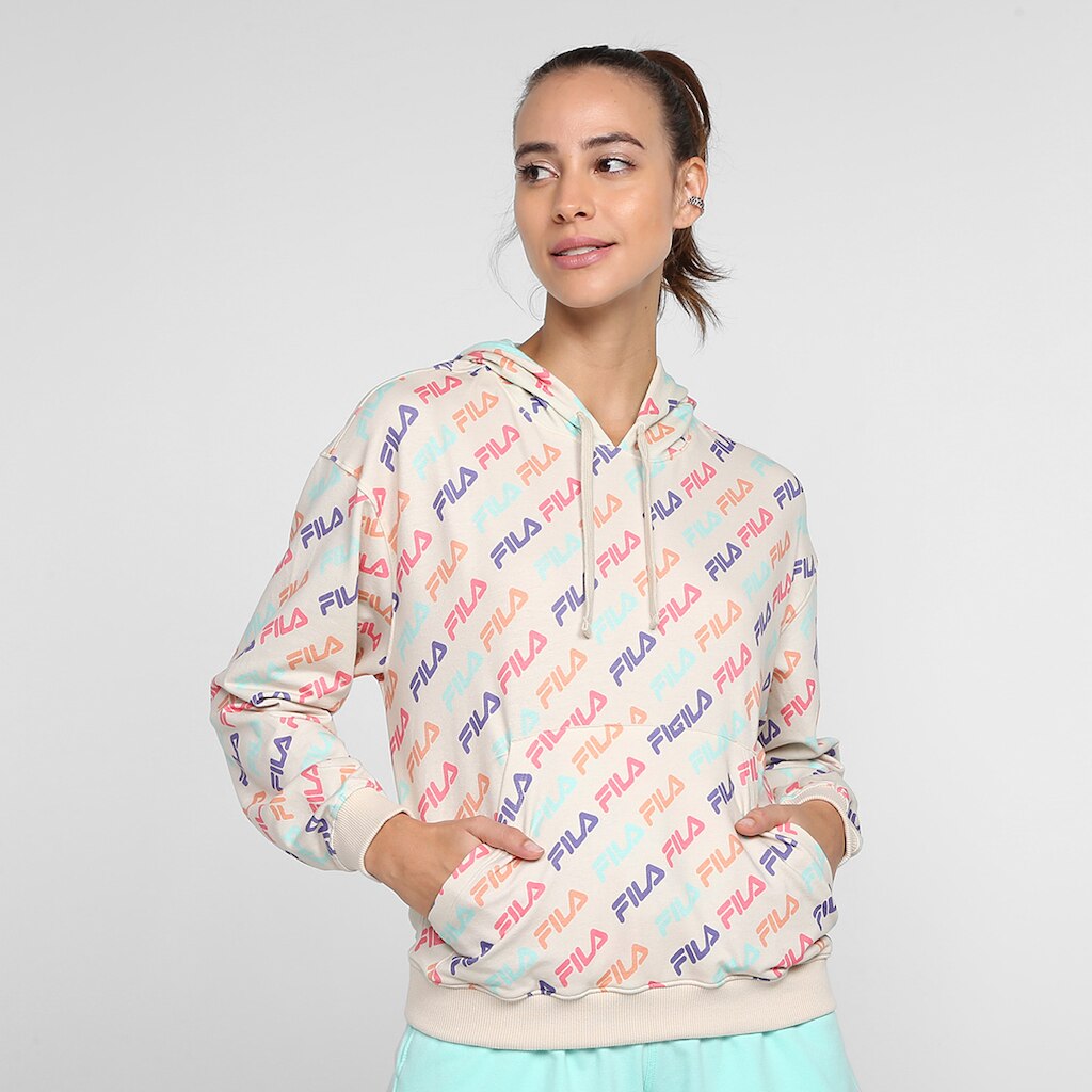 Moletom Fila Colors Fun Com Capuz Feminino