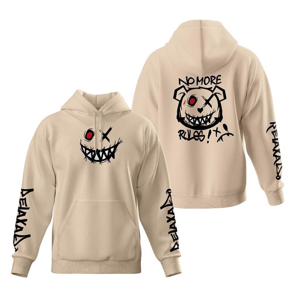 Moletom Manga Estampada Urso Blusa de Frio Capuz Colorida