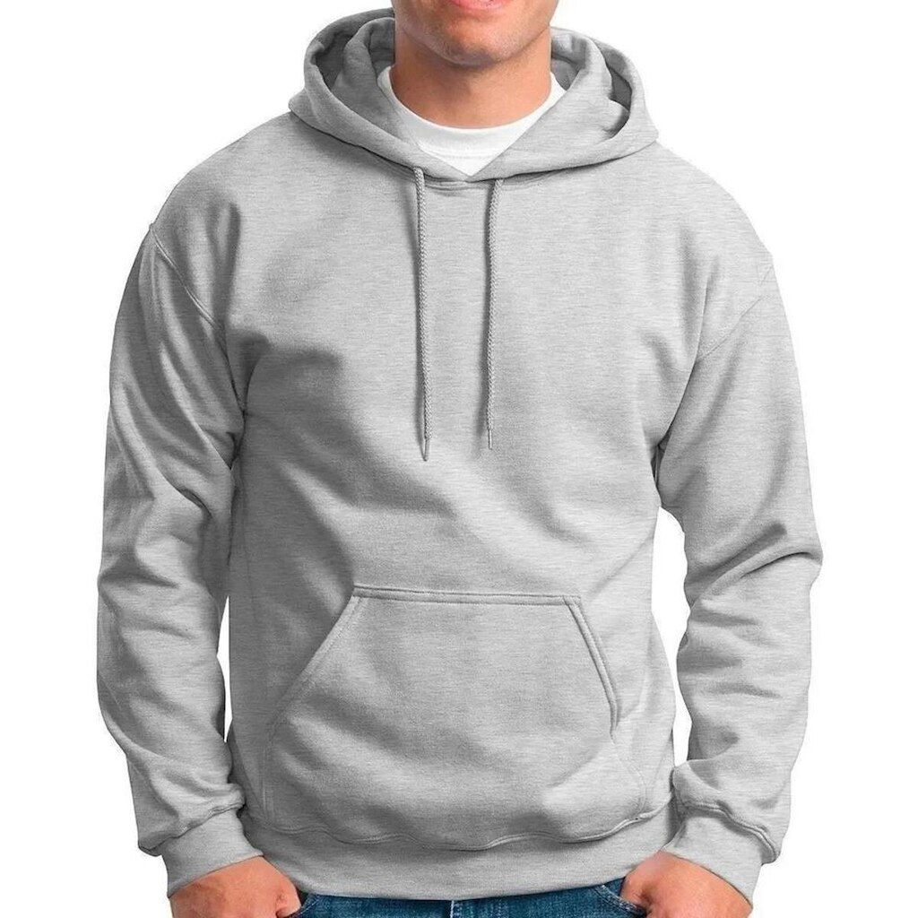Moletom Masculino Capuz Bolso Canguru Flanelado Conforto
